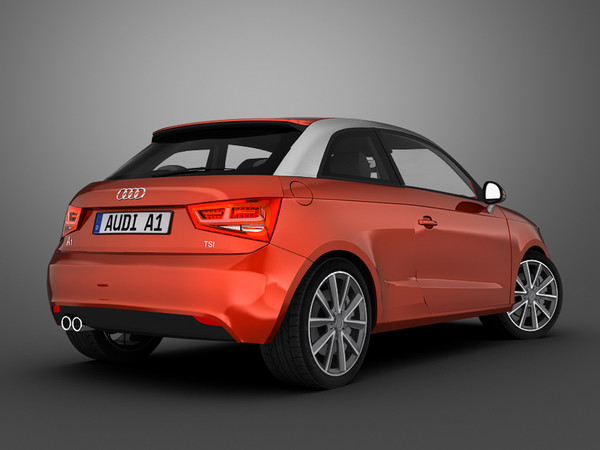 audi car 3d model - Audi A1 (2011) by Swan3DStudios
